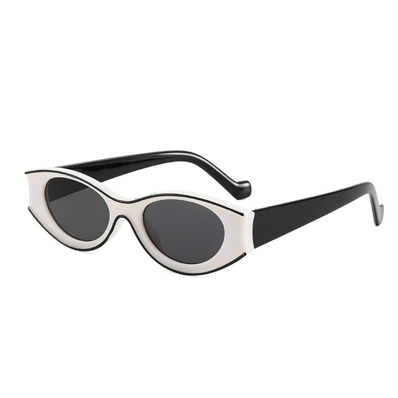 Women's Cat-Eye Sunglasses with Contrasting Frame Design Bowlift