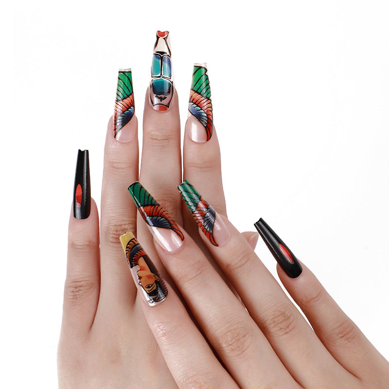 Creative Nail Art with Egyptian Motifs Bowlift