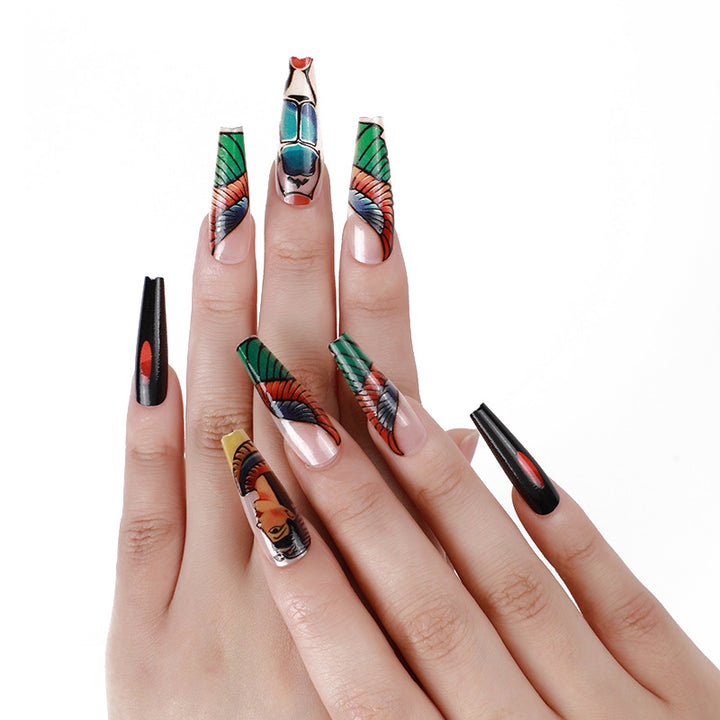 Creative Nail Art with Egyptian Motifs Bowlift