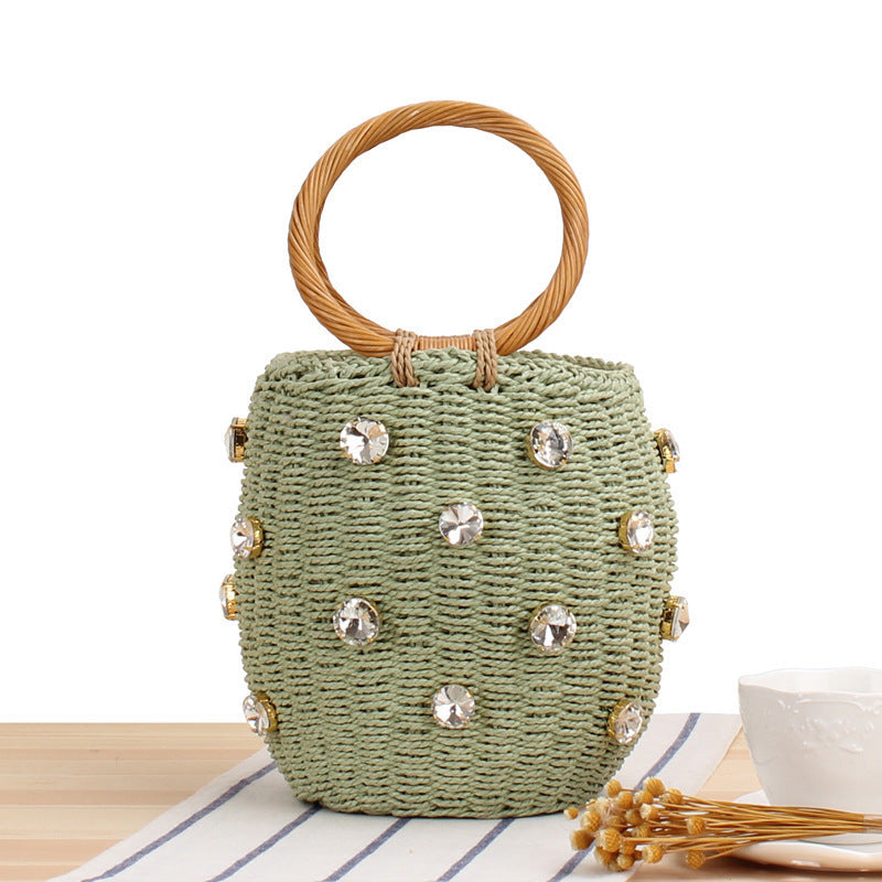 Fashionable basket bag with sparkling details Bowlift