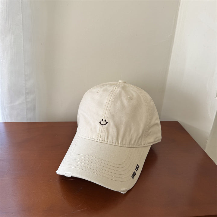 Women's Casual Smile-Embroidered Cap Bowlift