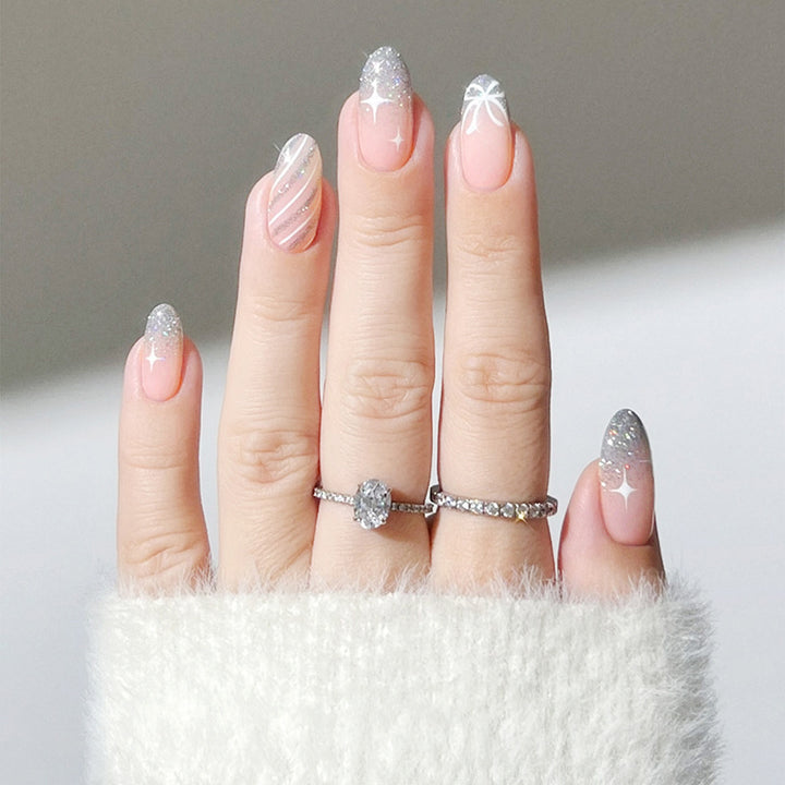 Creative Nail Art Set with Glitter and Ornament Decorations Bowlift
