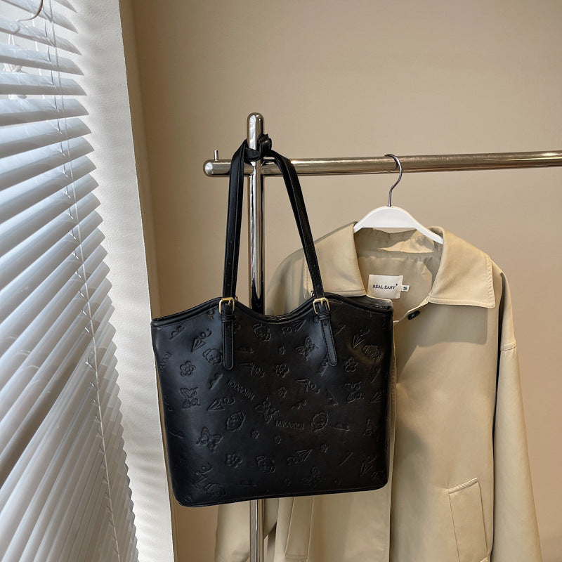 Textured Leather Tote Bowlift