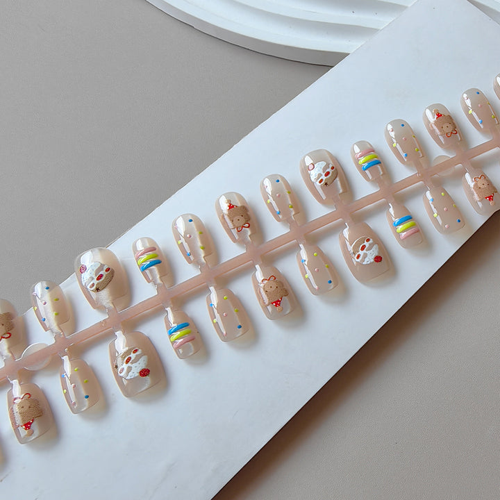 Creative Art Nail Design with Colorful Animal Design Bowlift