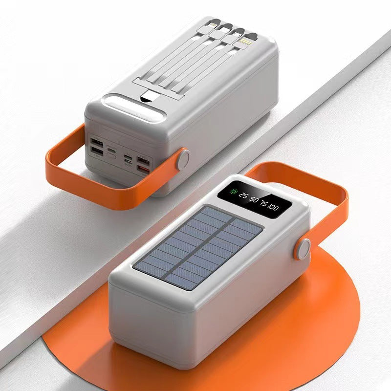 Portable solar charger with multifunctional LED display Bowlift