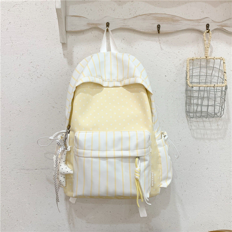 Cute Striped School Backpack