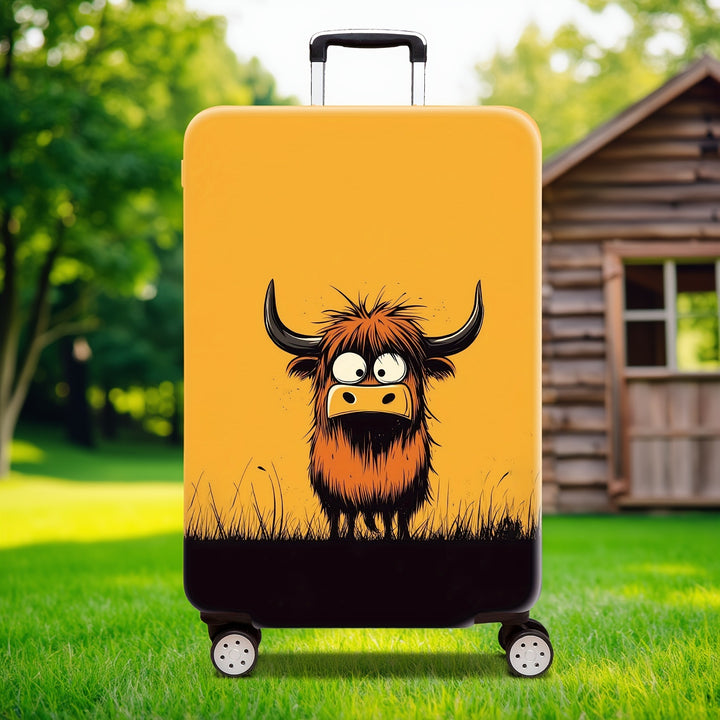 Cartoon Bull Design Hard Shell Suitcase Bowlift