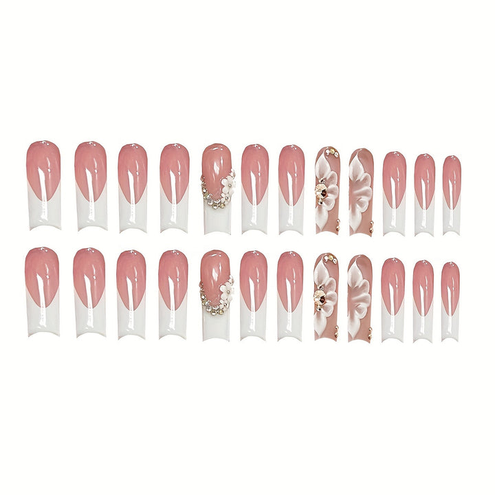 Decorative Artistic Press-On Nail Set Bowlift