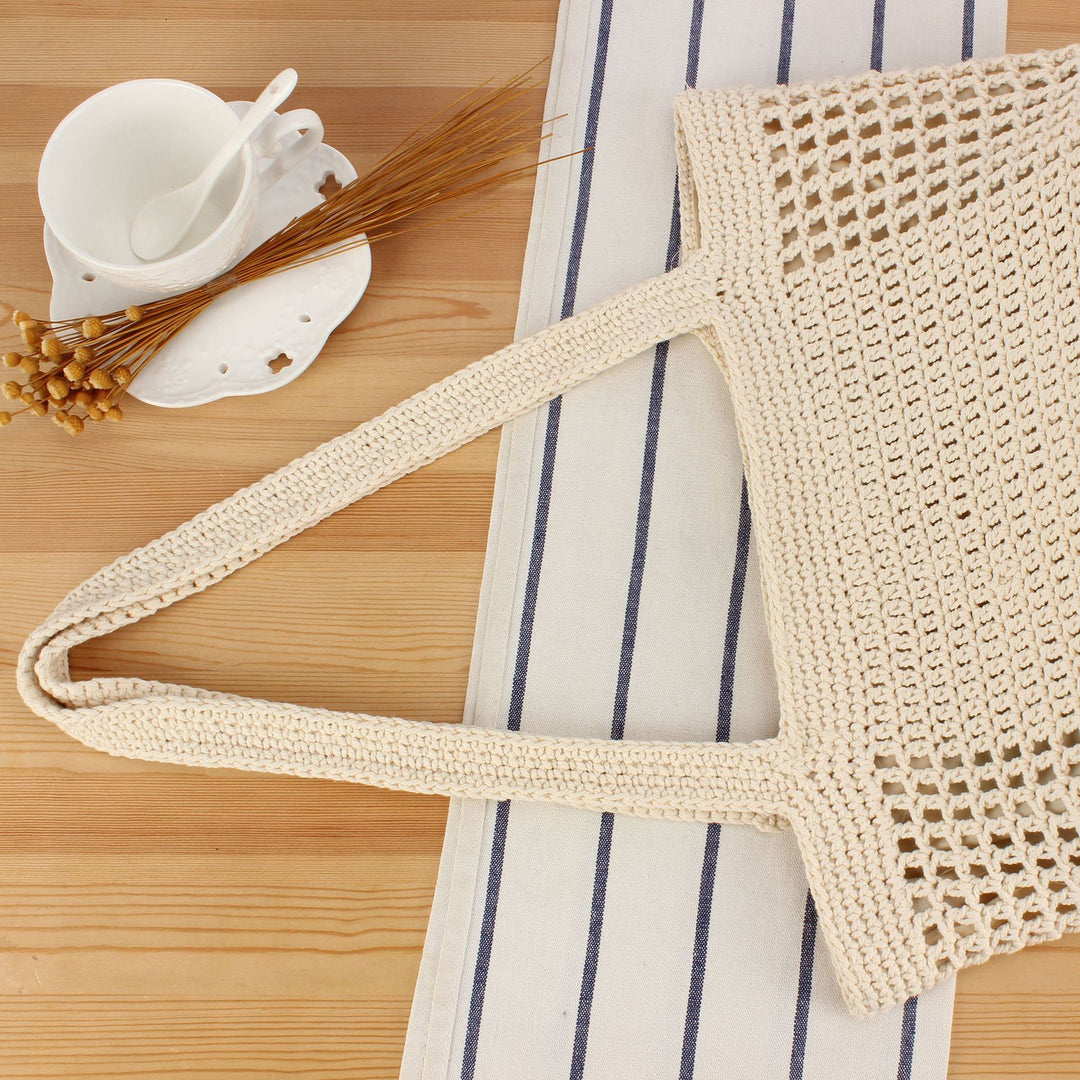 Hand-knotted tote bag with airy structure Bowlift