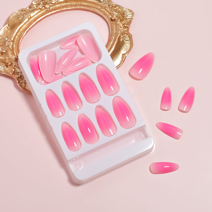 Elegant Ombre Style Press-On Nail Art Bowlift