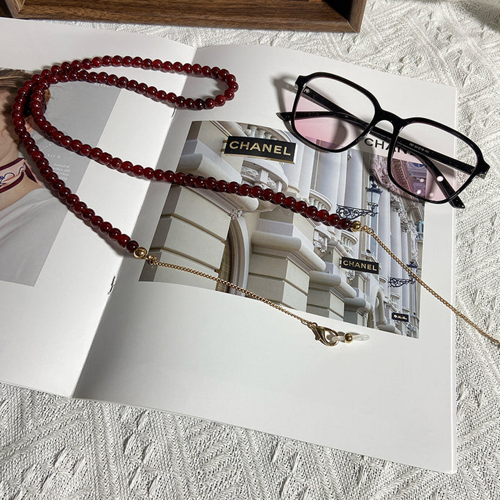 Fashionable jewelry band made of onyx beads Bowlift