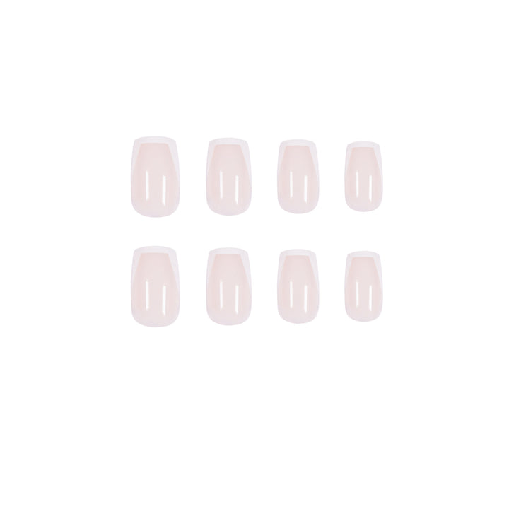 Elegant Nail Extensions with French Tip Bowlift
