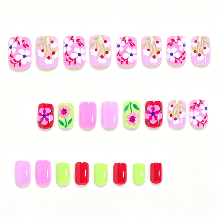 Colorful Floral Nail Art Tips Bowlift