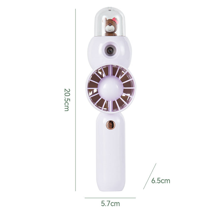 Ladies Portable Mini Hand Fan with Cute Animal Design Bowlift