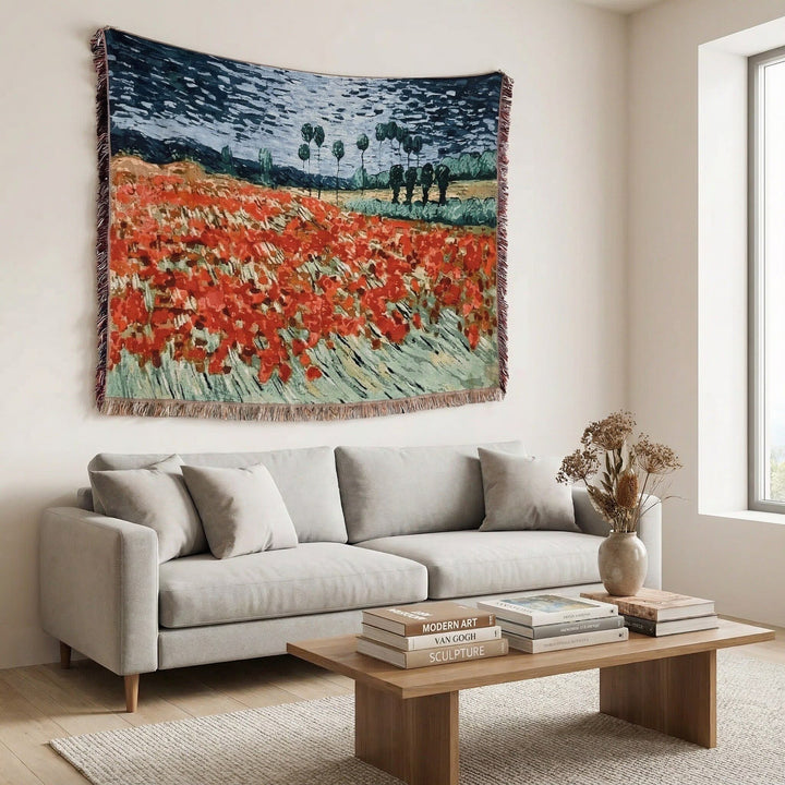 Artistic Woven Tapestry Throw Blanket