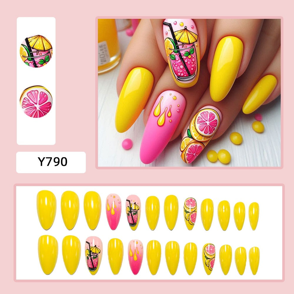 Creative nail art design with fruit motifs Bowlift