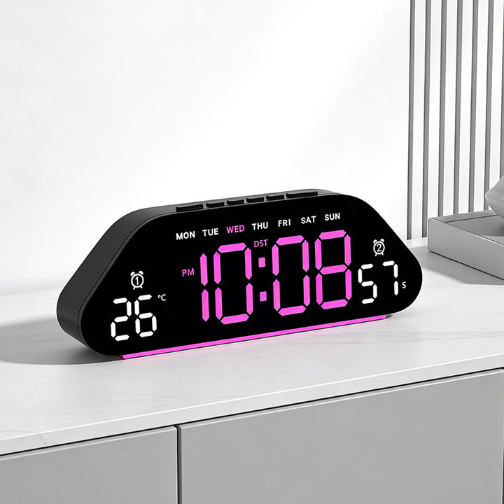 Digital Alarm Clock with Versatile Features Bowlift