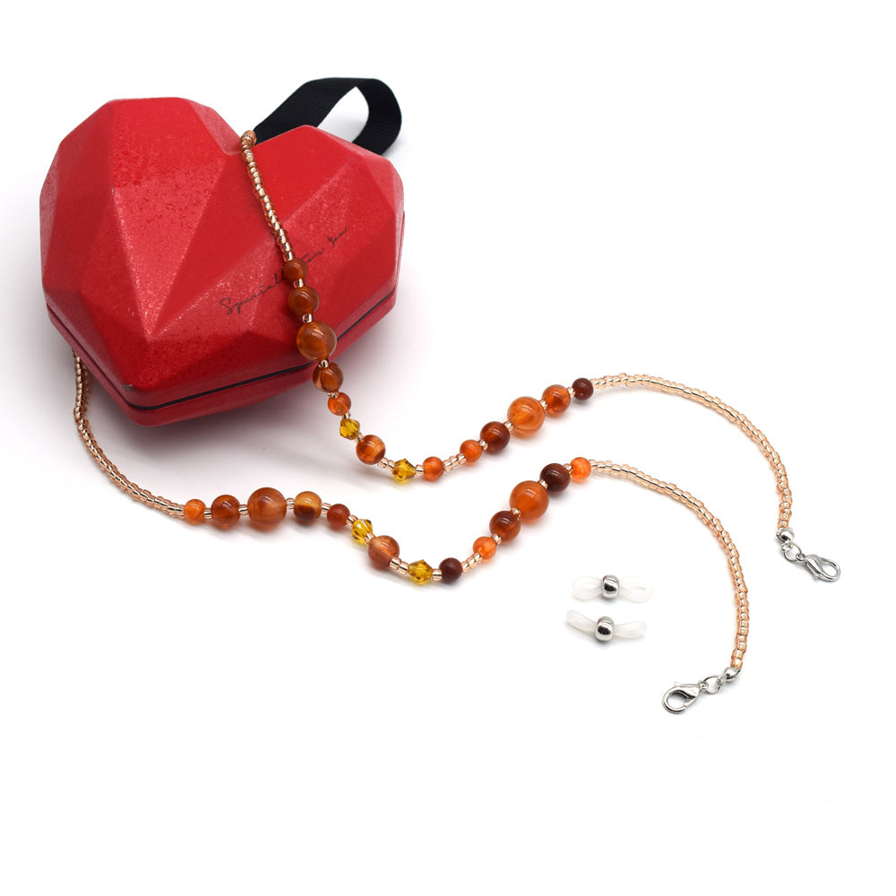 Handcrafted Beaded Eyewear Retainer Chain Bowlift