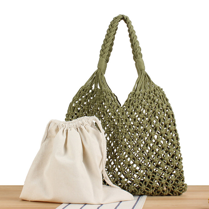 Handbag Made of Durable Hand-Knotted Net Material Bowlift