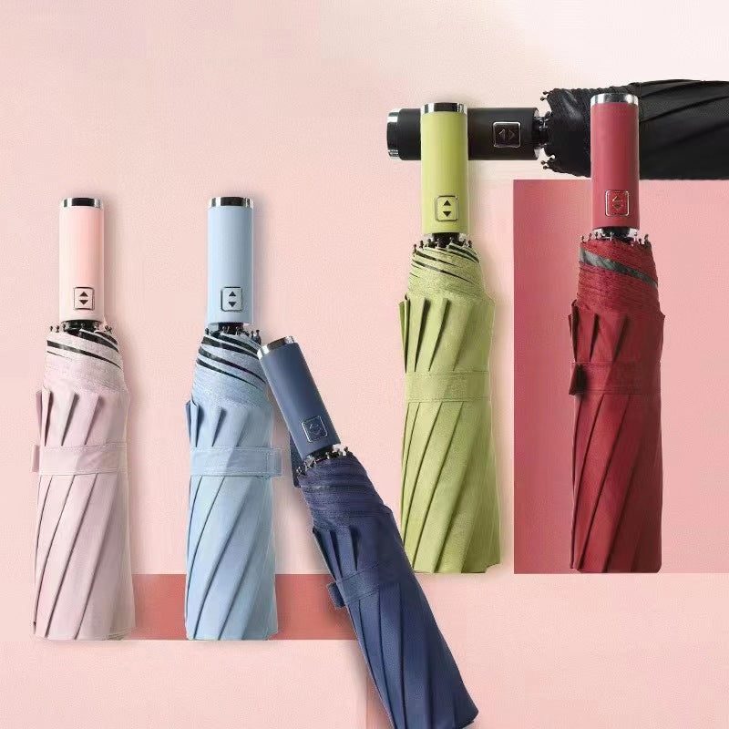 Women's Automatic Umbrella with Sturdy Plastic Handle and Robust Frame Bowlift