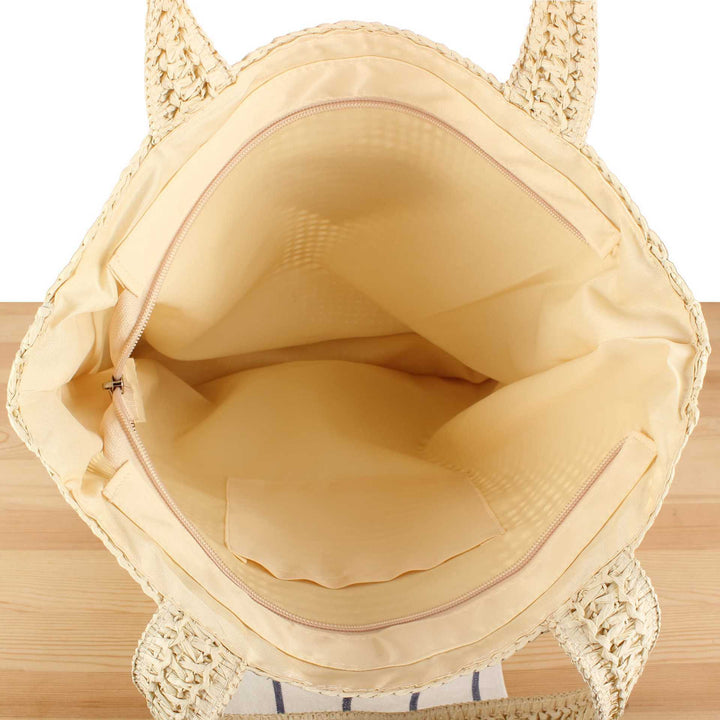 Handbag Made of Natural Wicker with Minimalist Details Bowlift