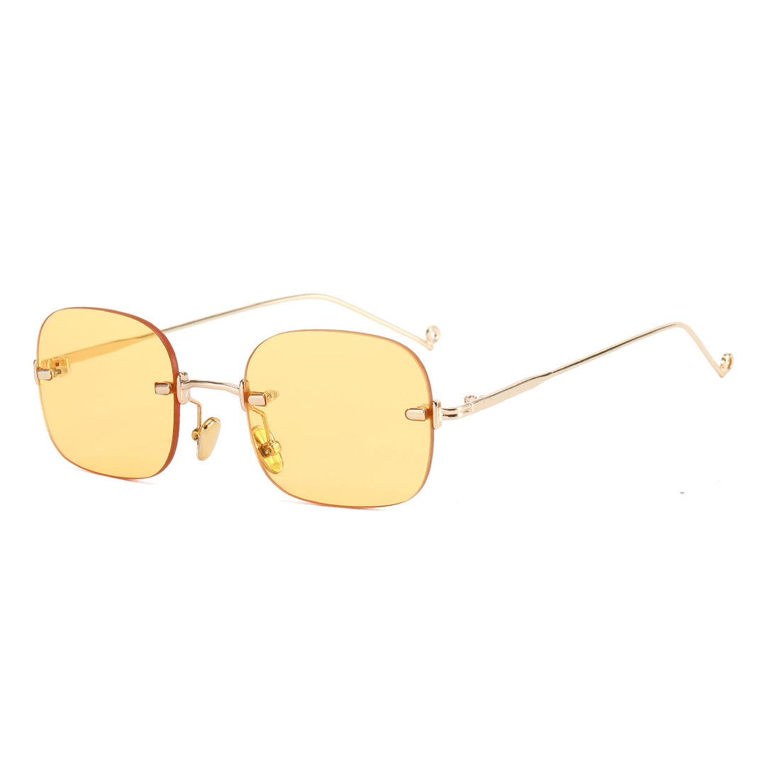 Women's Elegant Square Sunglasses with Luxurious Metal Frame Bowlift