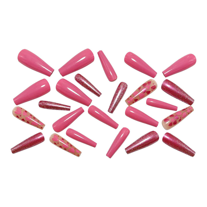 Artificial nails with heart design Bowlift