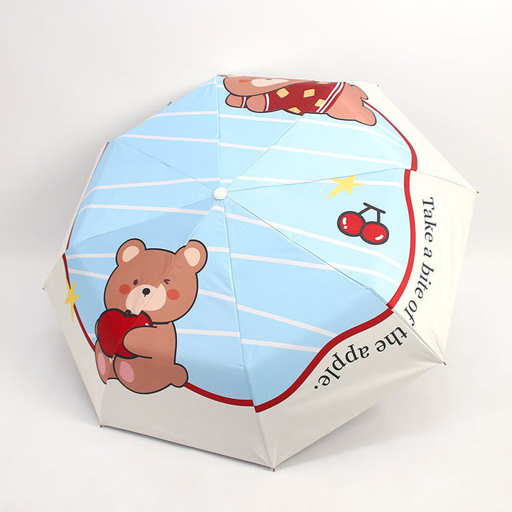 Ladies Playful Umbrella with Animal Motifs Bowlift