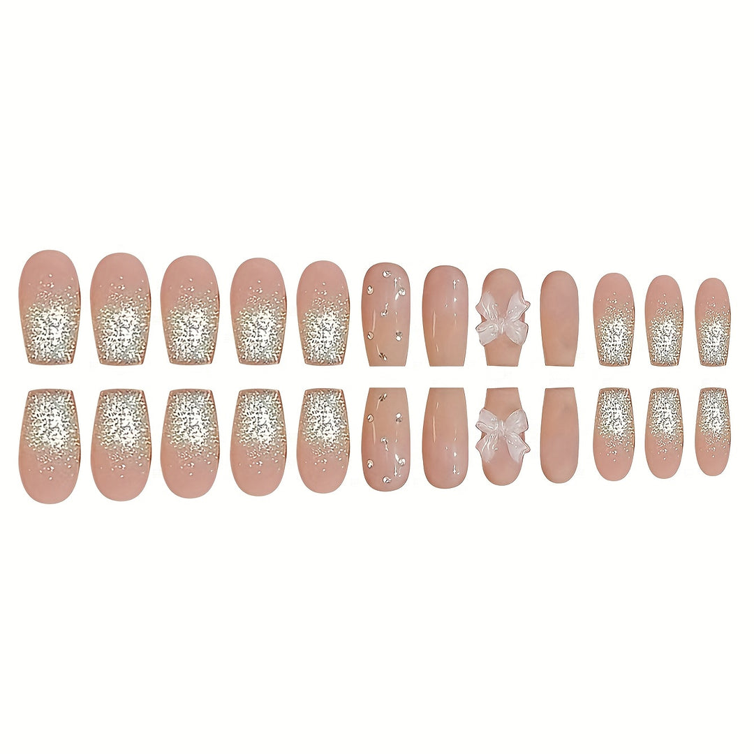 Chic Decorative 3D Press-On Nail Set Bowlift