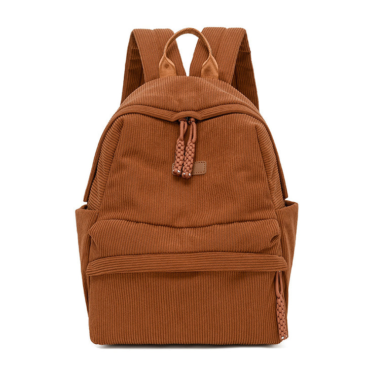 Stylish Corduroy Backpack Bowlift