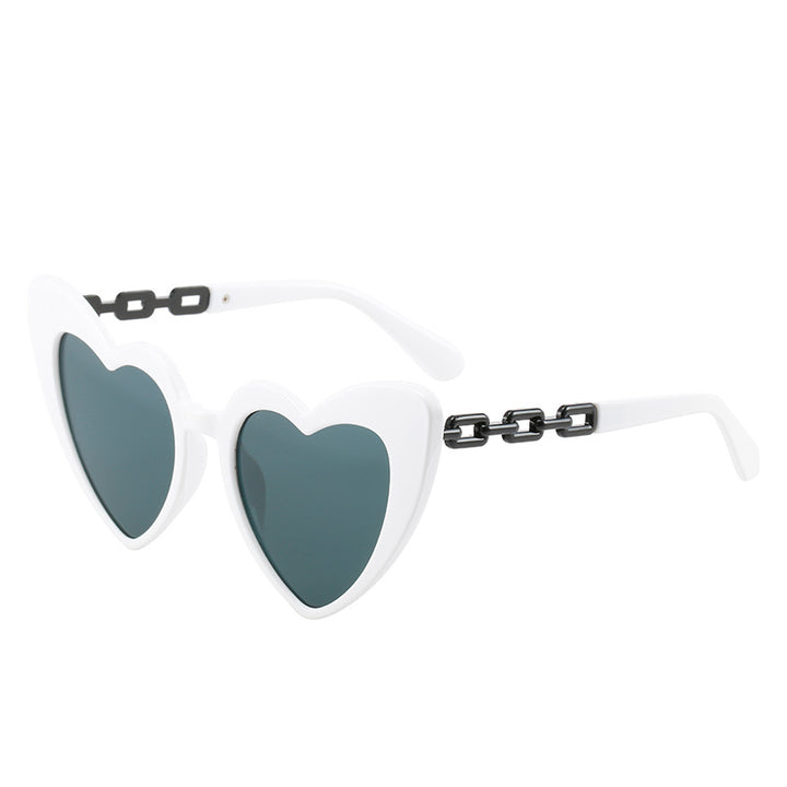 Women Heart-shaped Sunglasses Bowlift