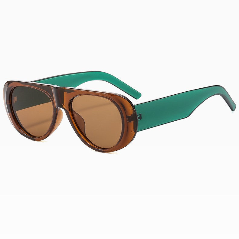 Contemporary Oversized Shield Sunglasses Bowlift