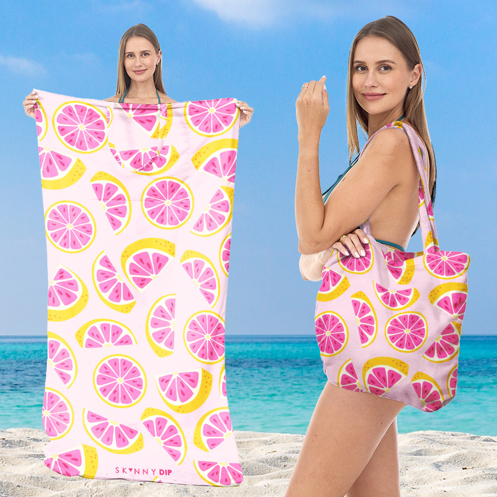 Beach towel with stylish tote bag Bowlift