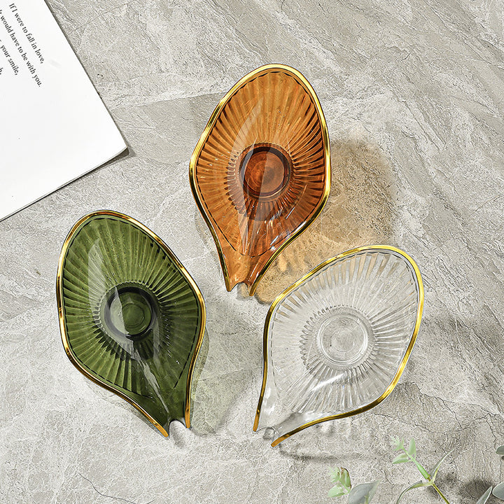 Elevated drainage acrylic soap dish with ribbed pedestal and sloped water channel Bowlift