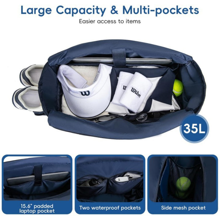 Quilted Tennis Gear Tote Bowlift
