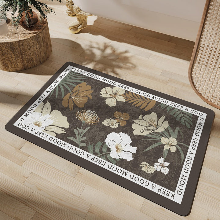 Unisex Marble Pattern Bath Mat Bowlift