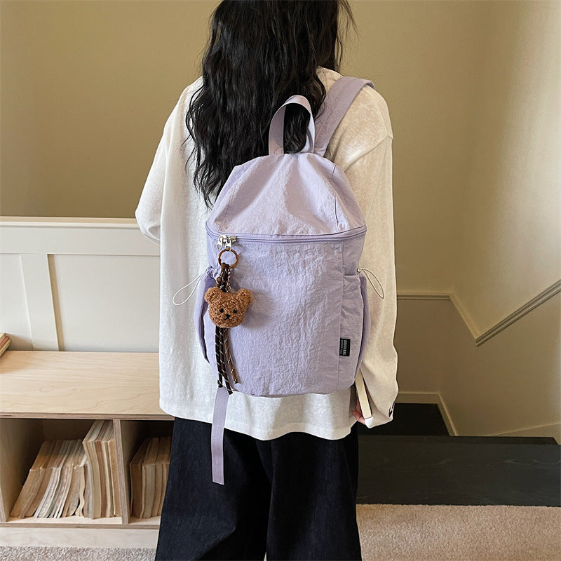 Casual Soft Fabric Backpack Bowlift