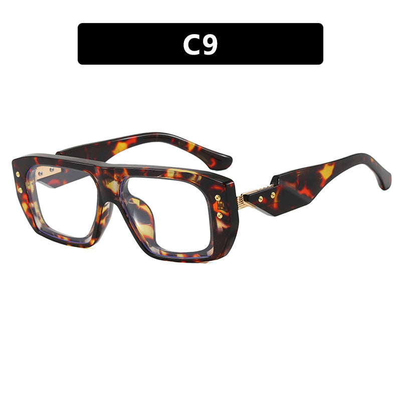Women's fashionable square glasses with multicolored transparent frame Bowlift