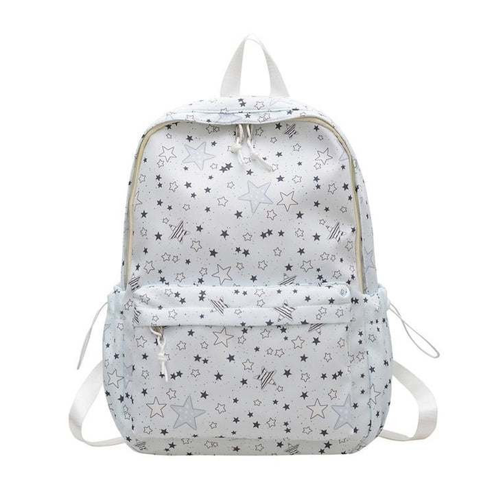 Backpack with Sparkling Star Motif and Charming Pendant Bowlift