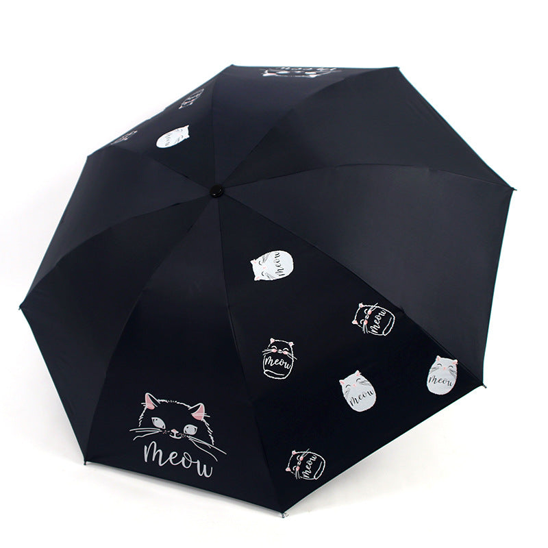 Ladies umbrella with playful cat design Bowlift
