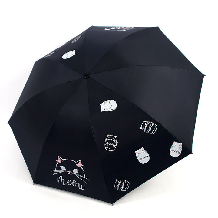 Ladies umbrella with playful cat design Bowlift