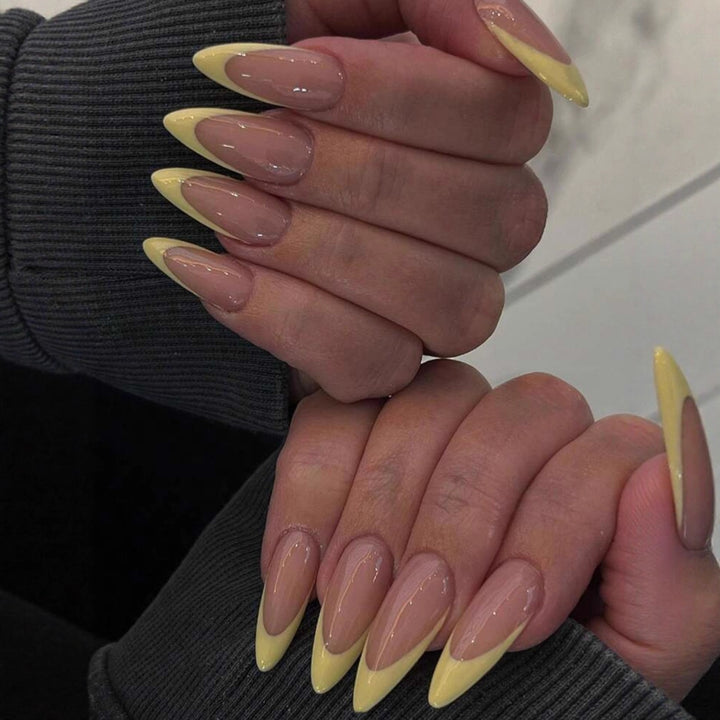 Acrylic nail set with elegant neon tips Bowlift