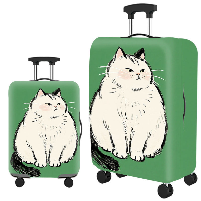 Artistic Cat-Themed Hard Shell Suitcase Bowlift