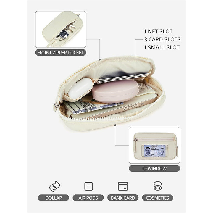 Quilted Nylon Phone Wristlet Crossbody Organizer Bowlift