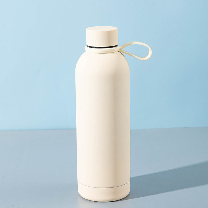 Ladies stylish stainless steel drinking bottle with innovative closure Bowlift