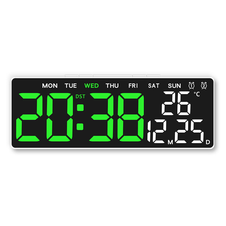 Digital weather alarm clock with large LED display and temperature display Bowlift