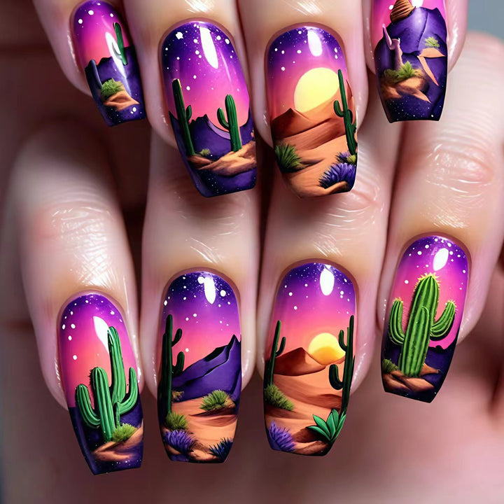 Artificial Nails in Desert Design Bowlift