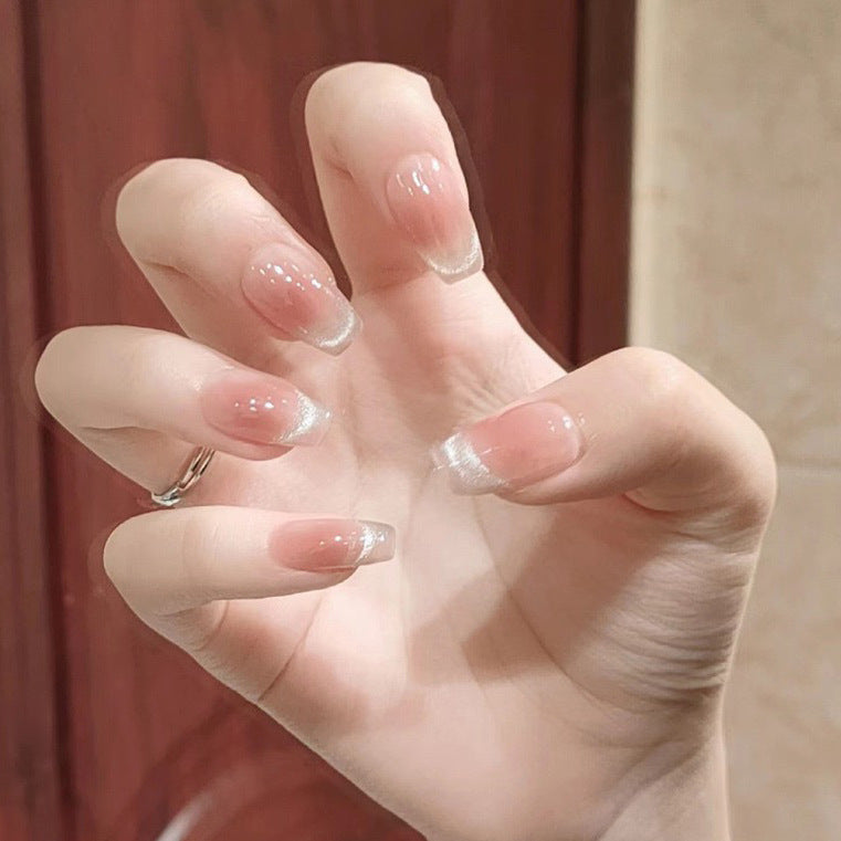 Nail set with elegant French design and sparkling accents Bowlift