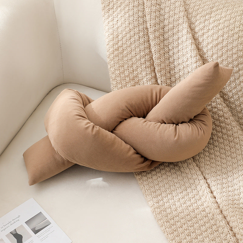 Soft Knotted Decorative Pillow