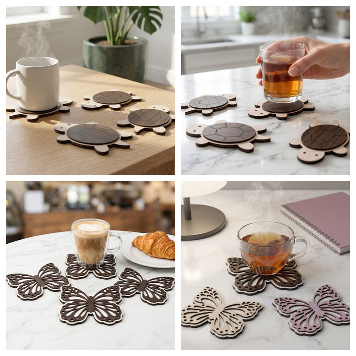 Decorative Butterfly Wooden Figure Bowlift